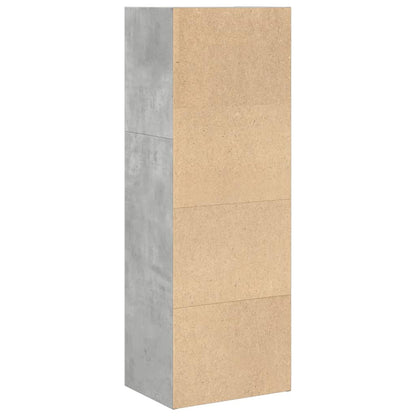 Bücherregal Betongrau 40x30x114 cm Holzwerkstoff