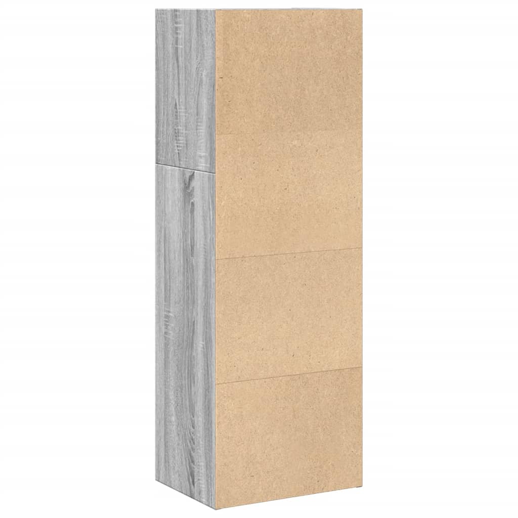 Bücherregal Grau Sonoma 40x30x114 cm Holzwerkstoff