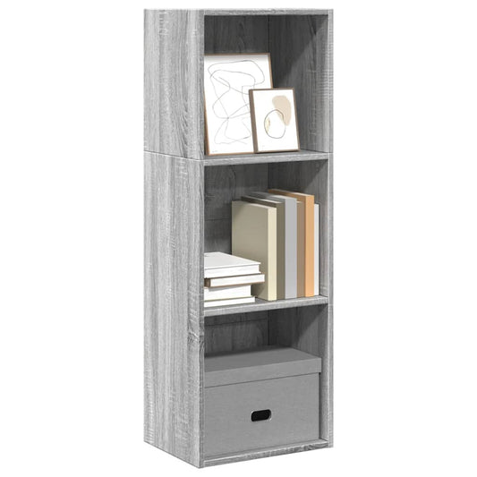 Bücherregal Grau Sonoma 40x30x114 cm Holzwerkstoff