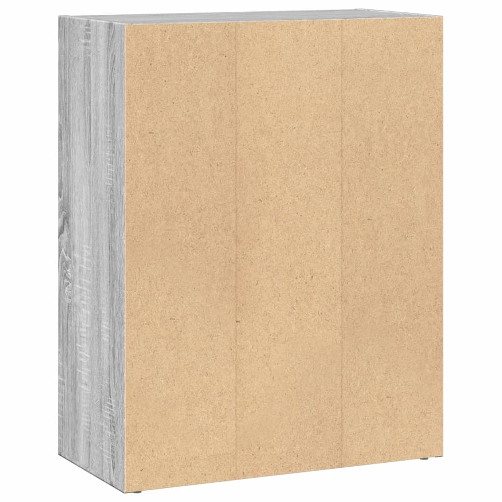 Bücherregal Grau Sonoma 60x30x77 cm Holzwerkstoff