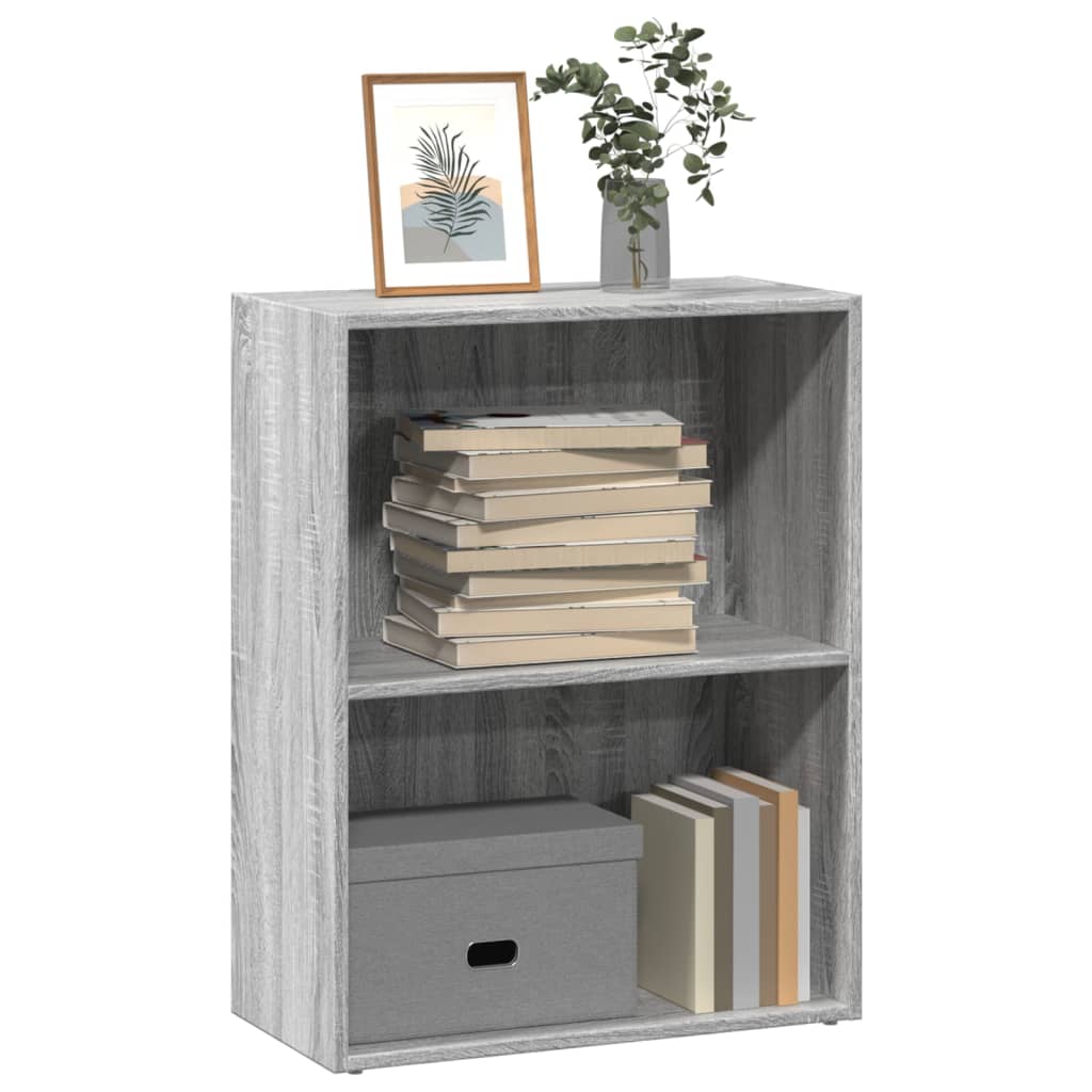 Bücherregal Grau Sonoma 60x30x77 cm Holzwerkstoff