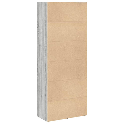 Bücherregal Grau Sonoma 60x30x152 cm Holzwerkstoff