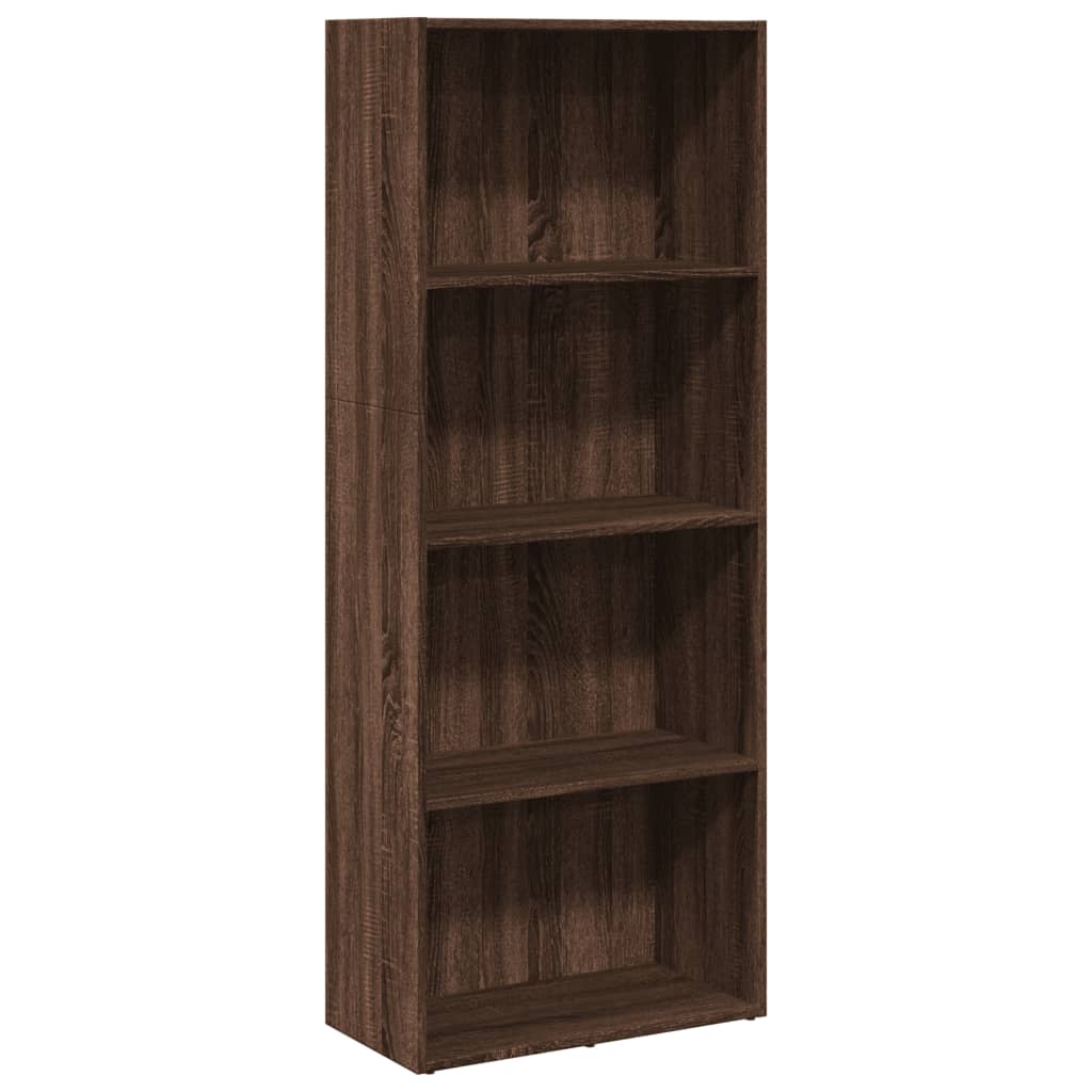 Bücherregal Braun Eichen-Optik 60x30x152 cm Holzwerkstoff