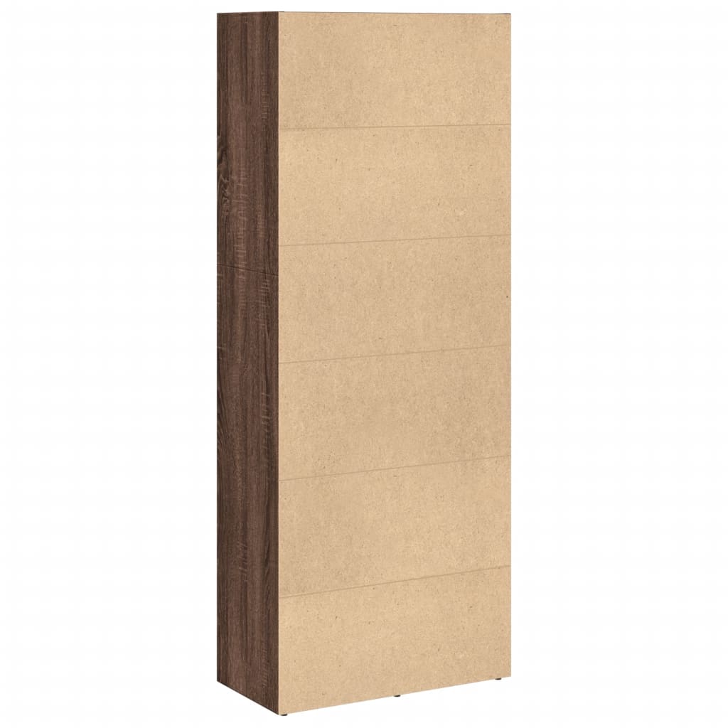 Bücherregal Braun Eichen-Optik 60x30x152 cm Holzwerkstoff