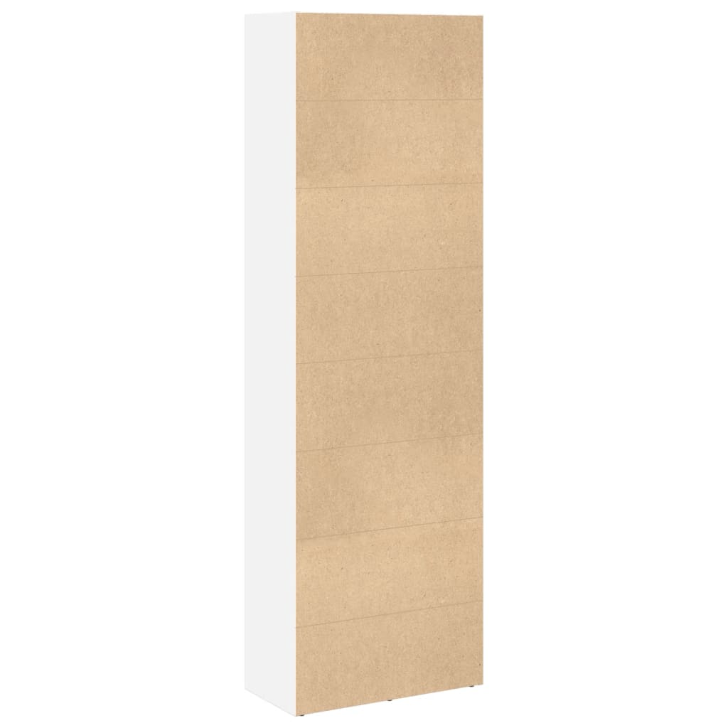 Bücherregal Weiß 60x30x189 cm Holzwerkstoff