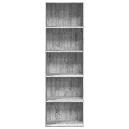 Bücherregal Grau Sonoma 60x30x189 cm Holzwerkstoff