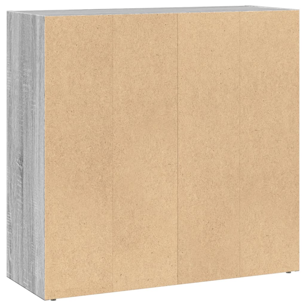 Bücherregal Grau Sonoma 80x30x77 cm Holzwerkstoff