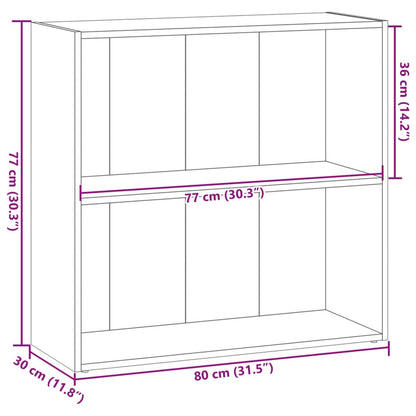 Bücherregal Artisan-Eiche 80x30x77 cm Holzwerkstoff