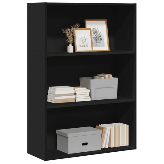 Bücherregal Schwarz 80x30x114 cm Holzwerkstoff