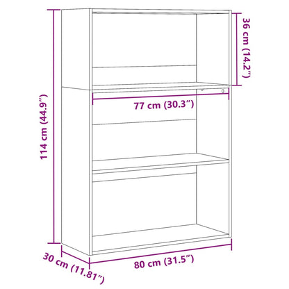 Bücherregal Altholz-Optik 80x30x114 cm Holzwerkstoff