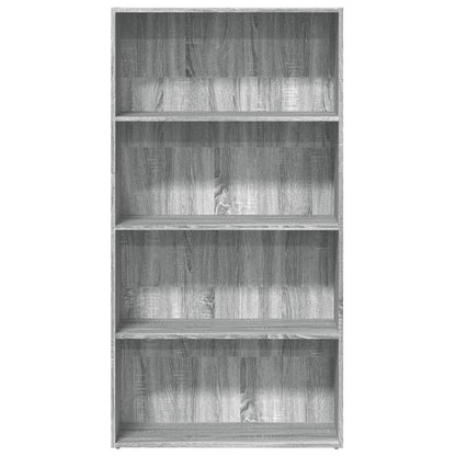 Bücherregal Grau Sonoma 80x30x152 cm Holzwerkstoff