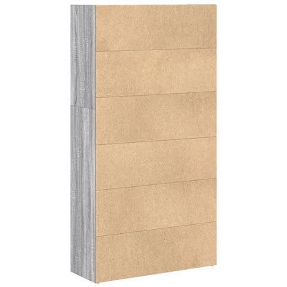 Bücherregal Grau Sonoma 80x30x152 cm Holzwerkstoff