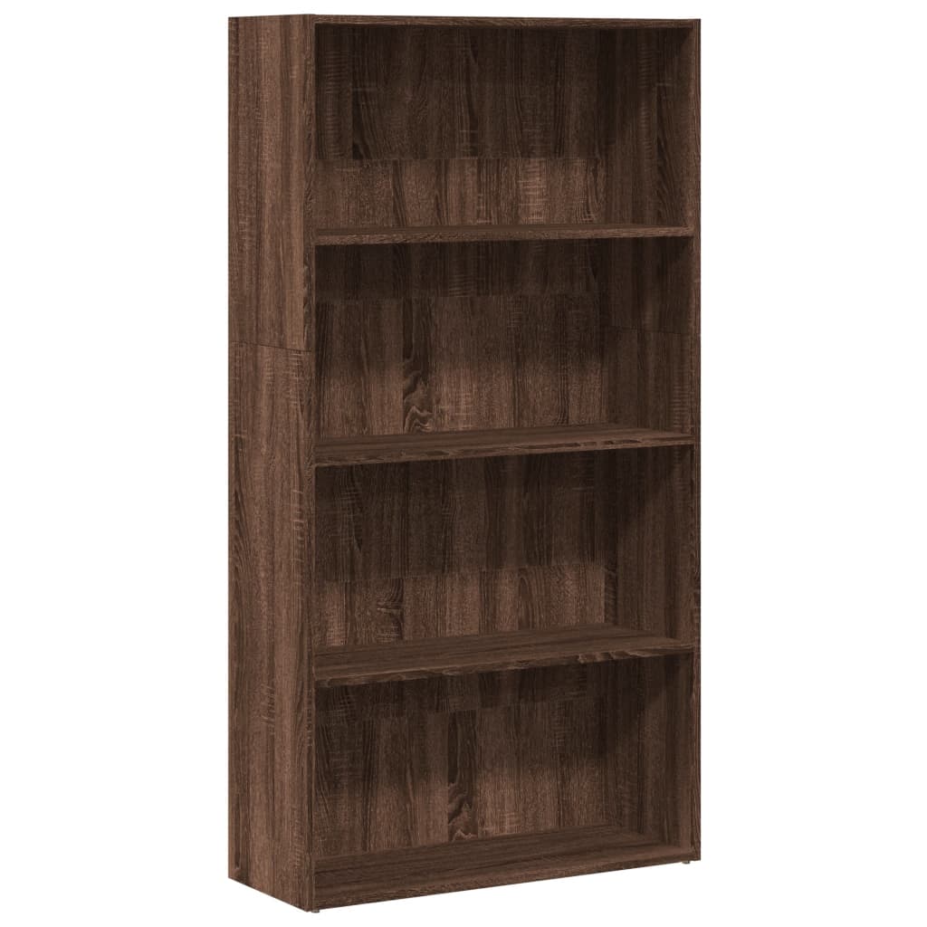 Bücherregal Braun Eichen-Optik 80x30x152 cm Holzwerkstoff