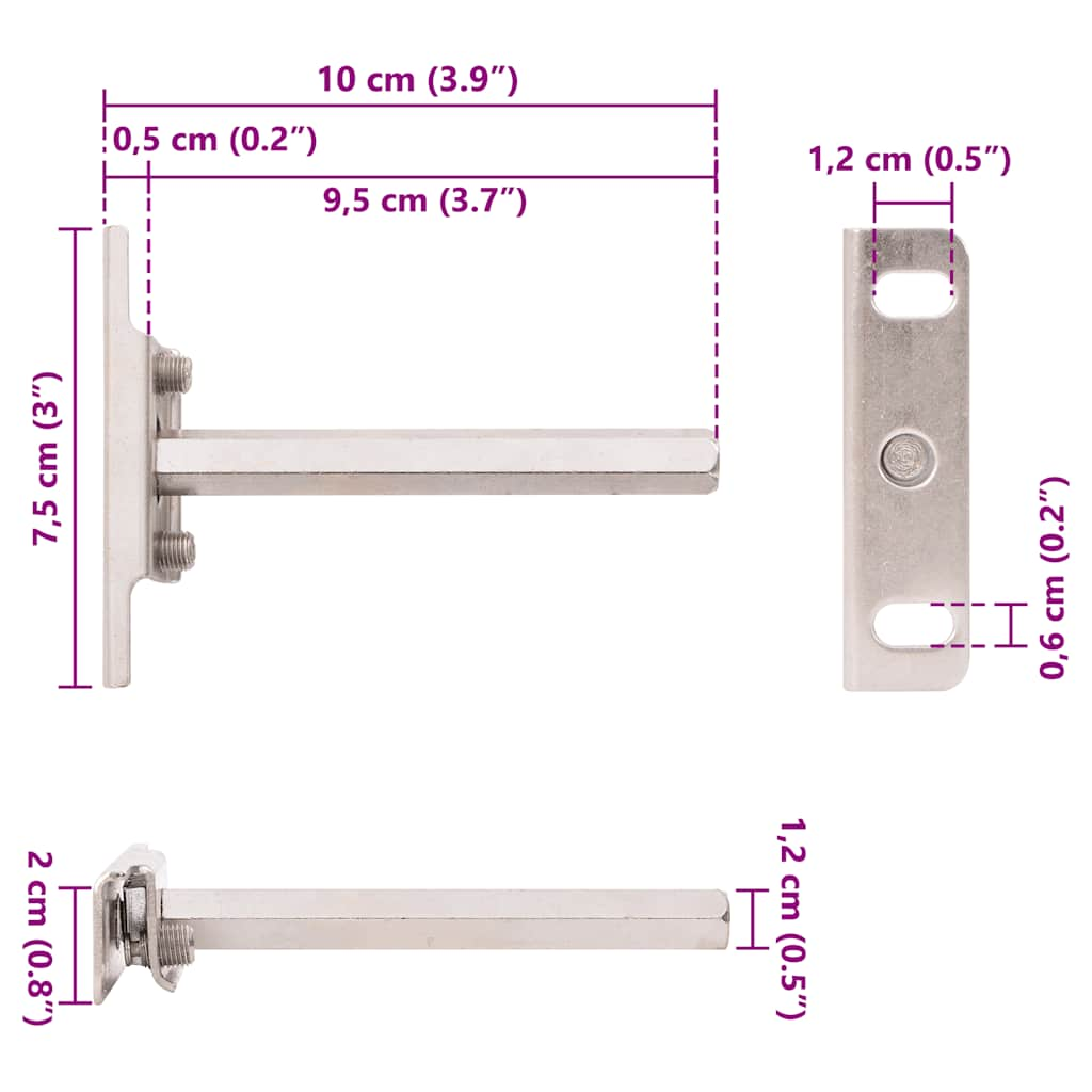 Regalträger Schwebend 12 Stk. Unsichtbar Ø12x100 mm