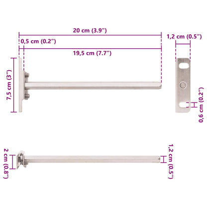 Regalträger Schwebend 12 Stk. Unsichtbar Ø12x200 mm