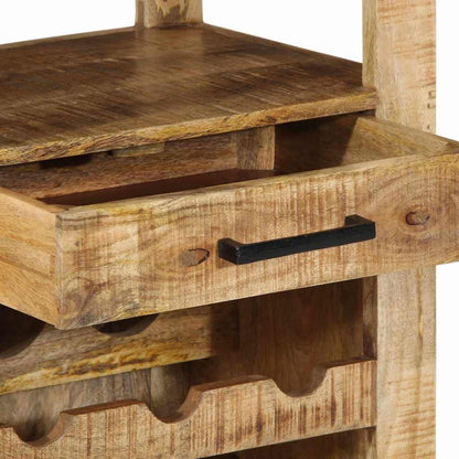 Küchentrolley Braun 55 x 40 x 80 cm Massivholz Mango