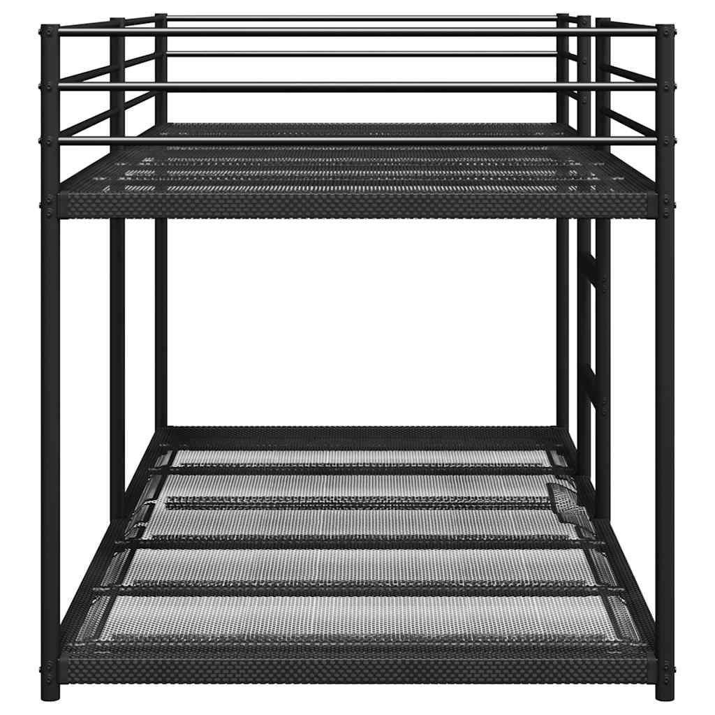 Etagenbett ohne Matratze Schwarz 80x200 cm Stahl