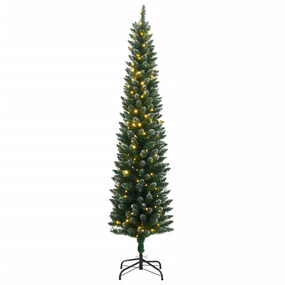 Künstlicher Weihnachtsbaum Schlank 150 LEDs 150 cm