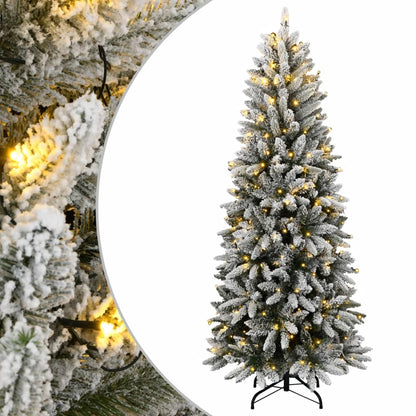 Künstlicher Weihnachtsbaum mit Schnee 300 LEDs 180 cm