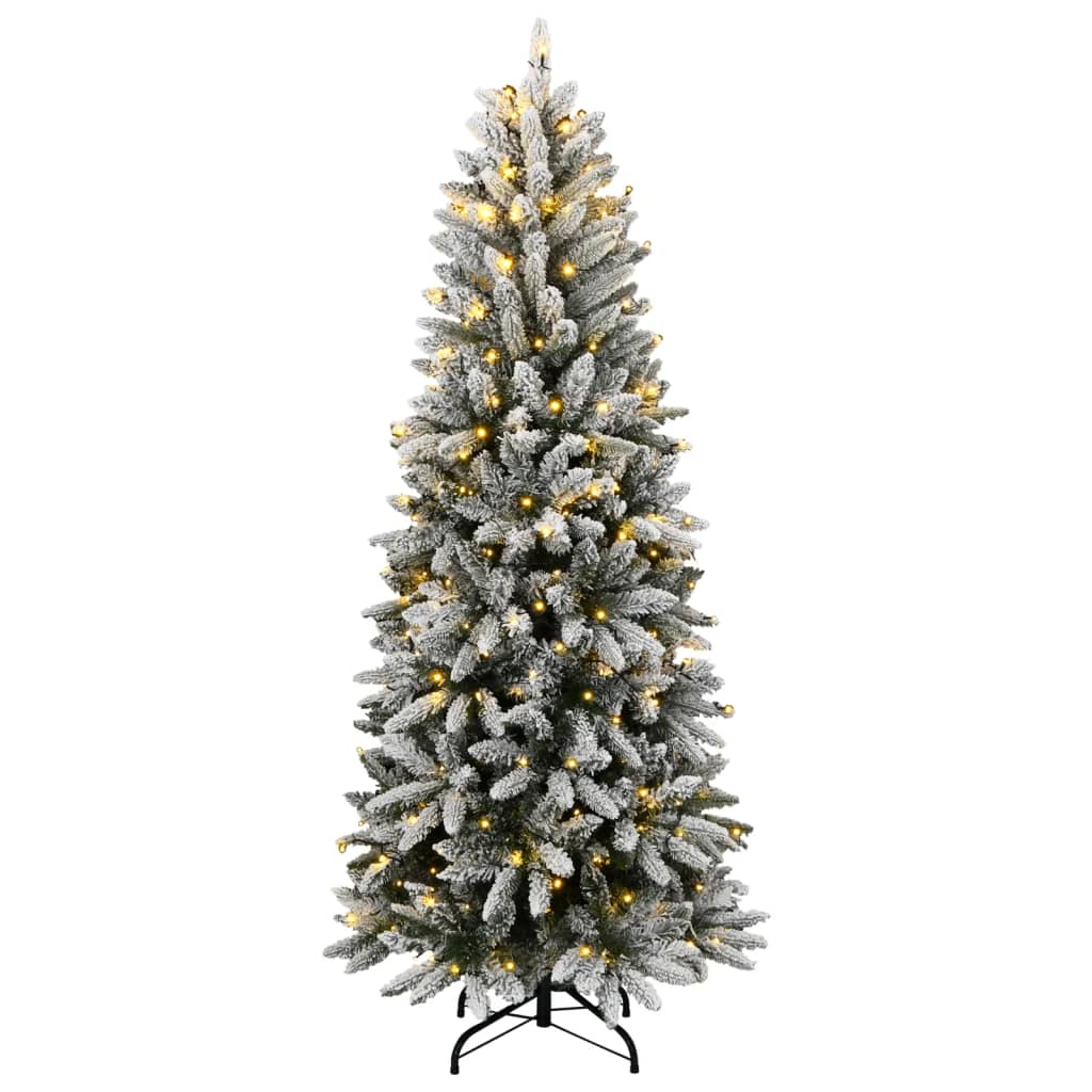 Künstlicher Weihnachtsbaum mit Schnee 300 LEDs 180 cm