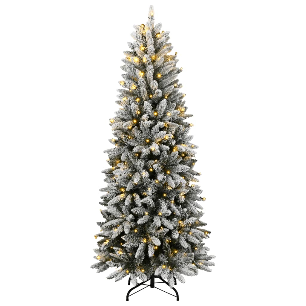 Künstlicher Weihnachtsbaum mit Schnee 300 LEDs 210 cm