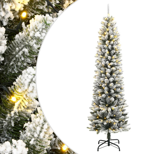 Künstlicher Weihnachtsbaum mit Schnee 300 LEDs 180 cm