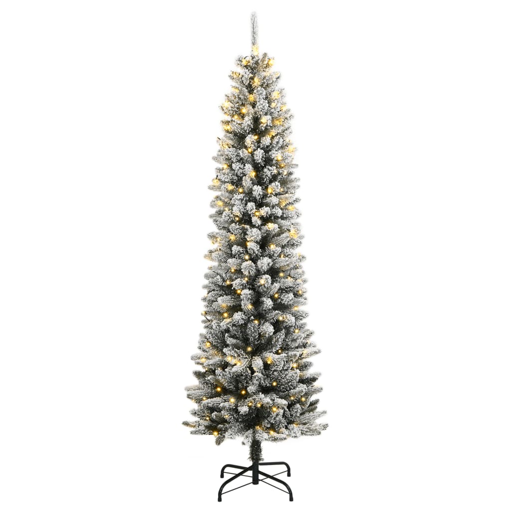 Künstlicher Weihnachtsbaum mit Schnee 300 LEDs 180 cm