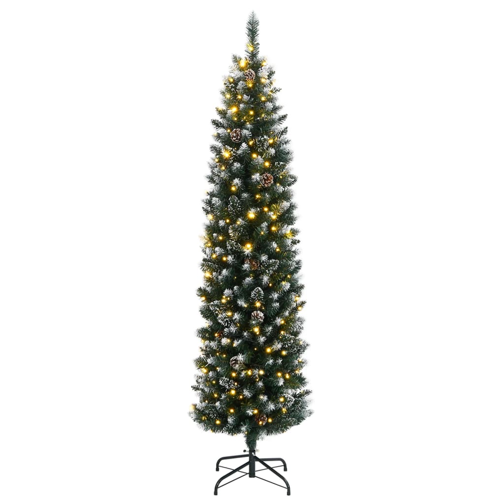 Künstlicher Weihnachtsbaum Schlank 150 LEDs 150 cm