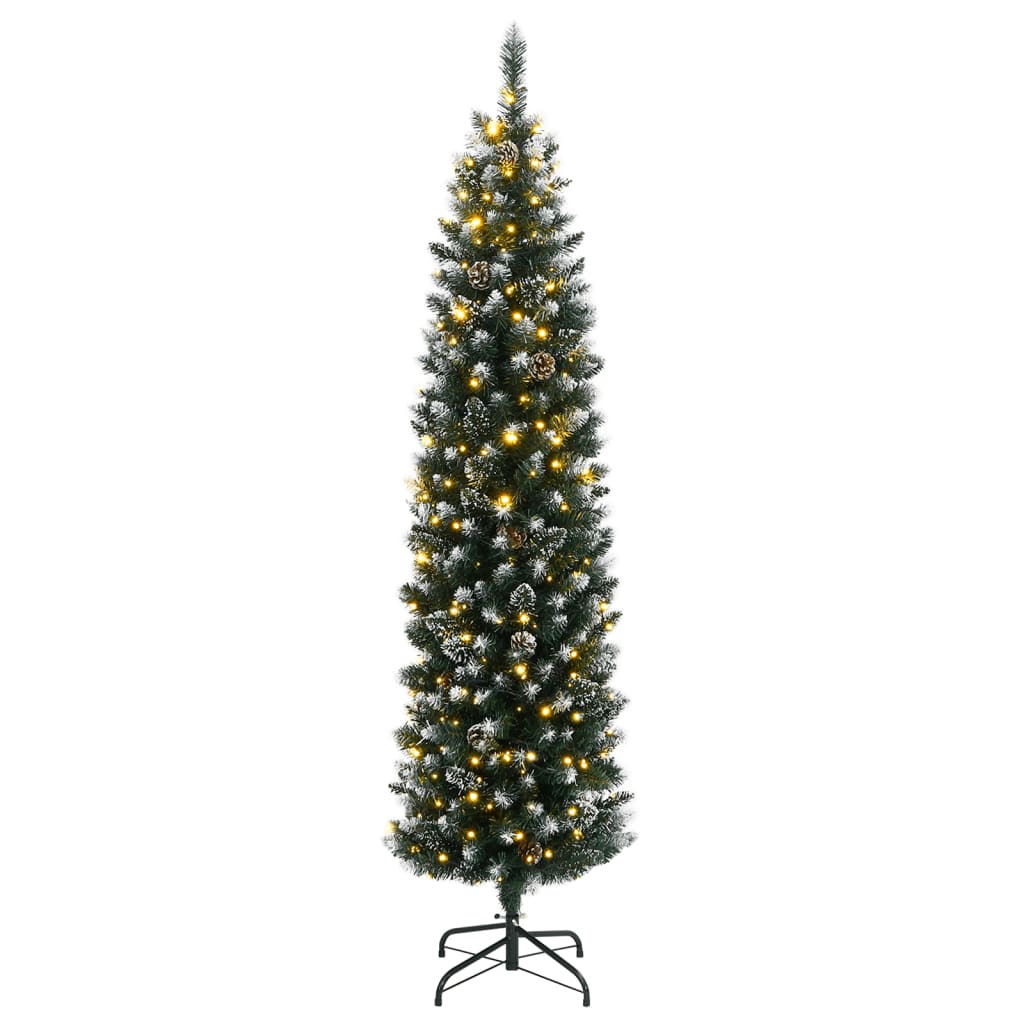 Künstlicher Weihnachtsbaum Schlank 300 LEDs 180 cm