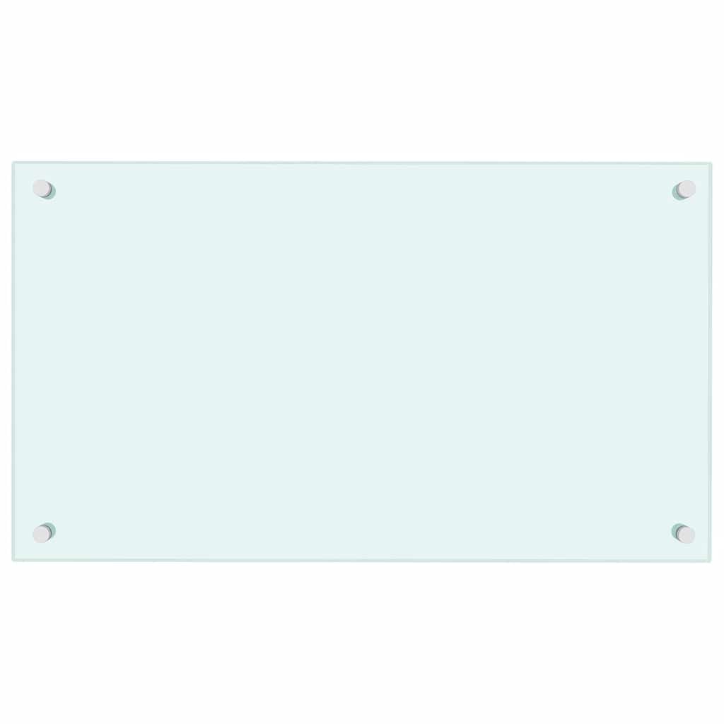 Küchenrückwände 2 Stk. Weiß 70x40 cm Hartglas