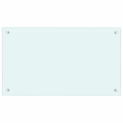 Küchenrückwände 2 Stk. Weiß 70x40 cm Hartglas