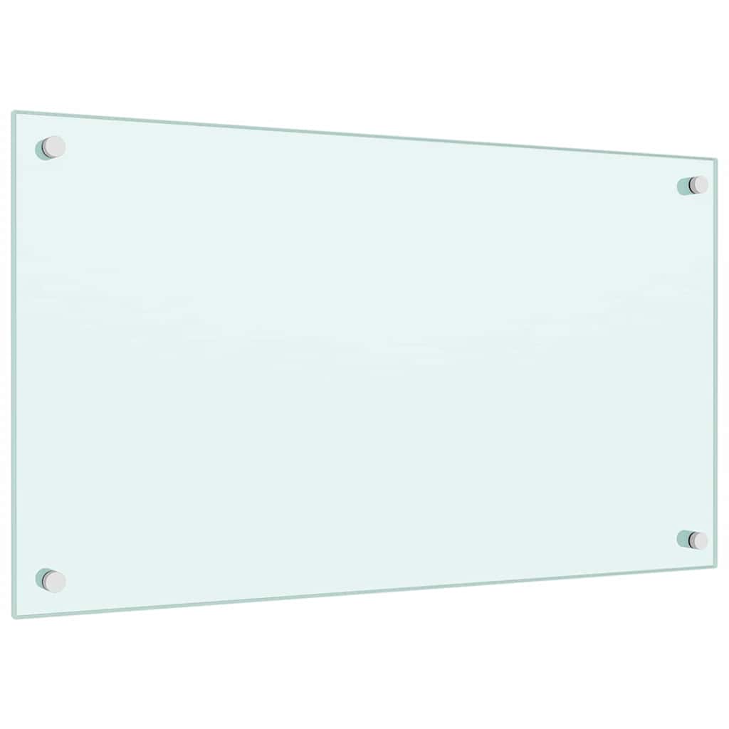 Küchenrückwände 2 Stk. Weiß 70x40 cm Hartglas