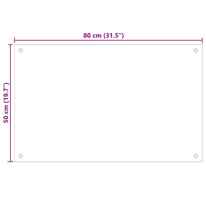 Küchenrückwände 2 Stk. Schwarz 80x50 cm Hartglas
