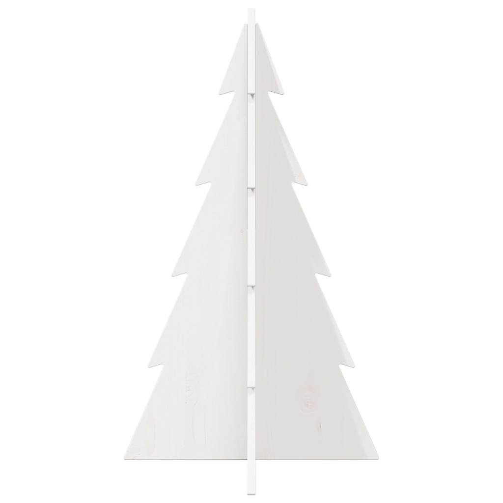 Weihnachtsbaum zum Schmücken Weiß 80 cm Massivholz Kiefer