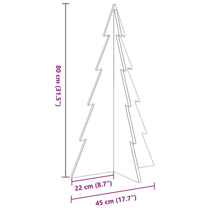 Weihnachtsbaum zum Schmücken Weiß 80 cm Massivholz Kiefer