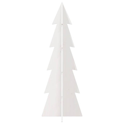 Weihnachtsbaum zum Schmücken Weiß 112 cm Massivholz Kiefer