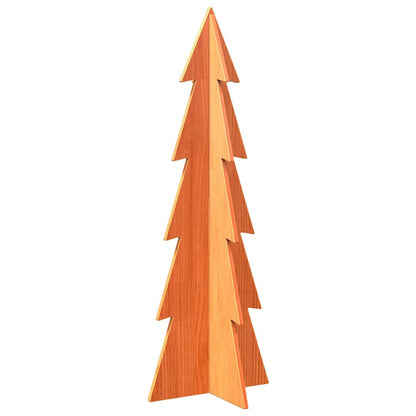 Weihnachtsbaum zum Schmücken Wachsbraun 112cm Massivholz Kiefer