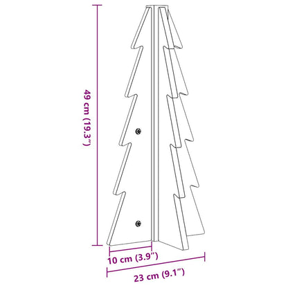 Weihnachtsbaum Holz zum Schmücken 49 cm Massivholz Kiefer