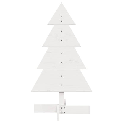 Weihnachtsbaum zum Schmücken Weiß 80 cm Massivholz Kiefer