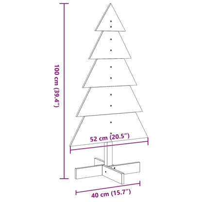 Weihnachtsbaum Holz zum Schmücken 100 cm Massivholz Kiefer