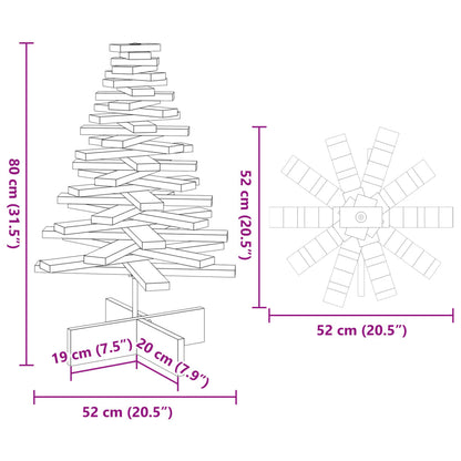 Weihnachtsbaum Holz zum Schmücken 80 cm Massivholz Kiefer