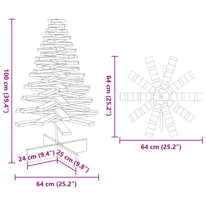 Weihnachtsbaum Holz zum Schmücken 100 cm Massivholz Kiefer