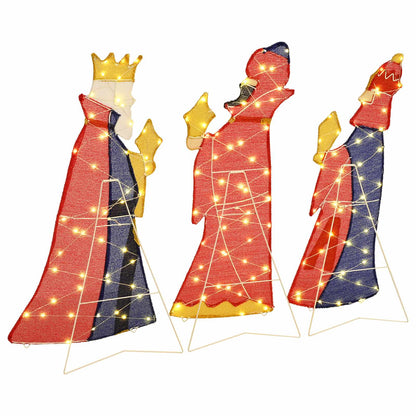 Weihnachtsbeleuchtung 3 pcs Warmes Weiß 105 cm Stoff