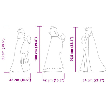 Weihnachtsbeleuchtung 3 pcs Warmes Weiß 105 cm Stoff