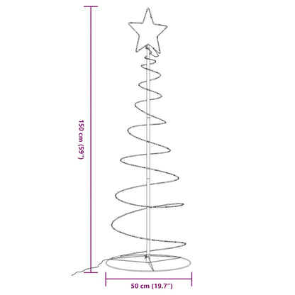 Weihnachtsbaum Kegelform 100 LEDs Warmweiß 150 cm