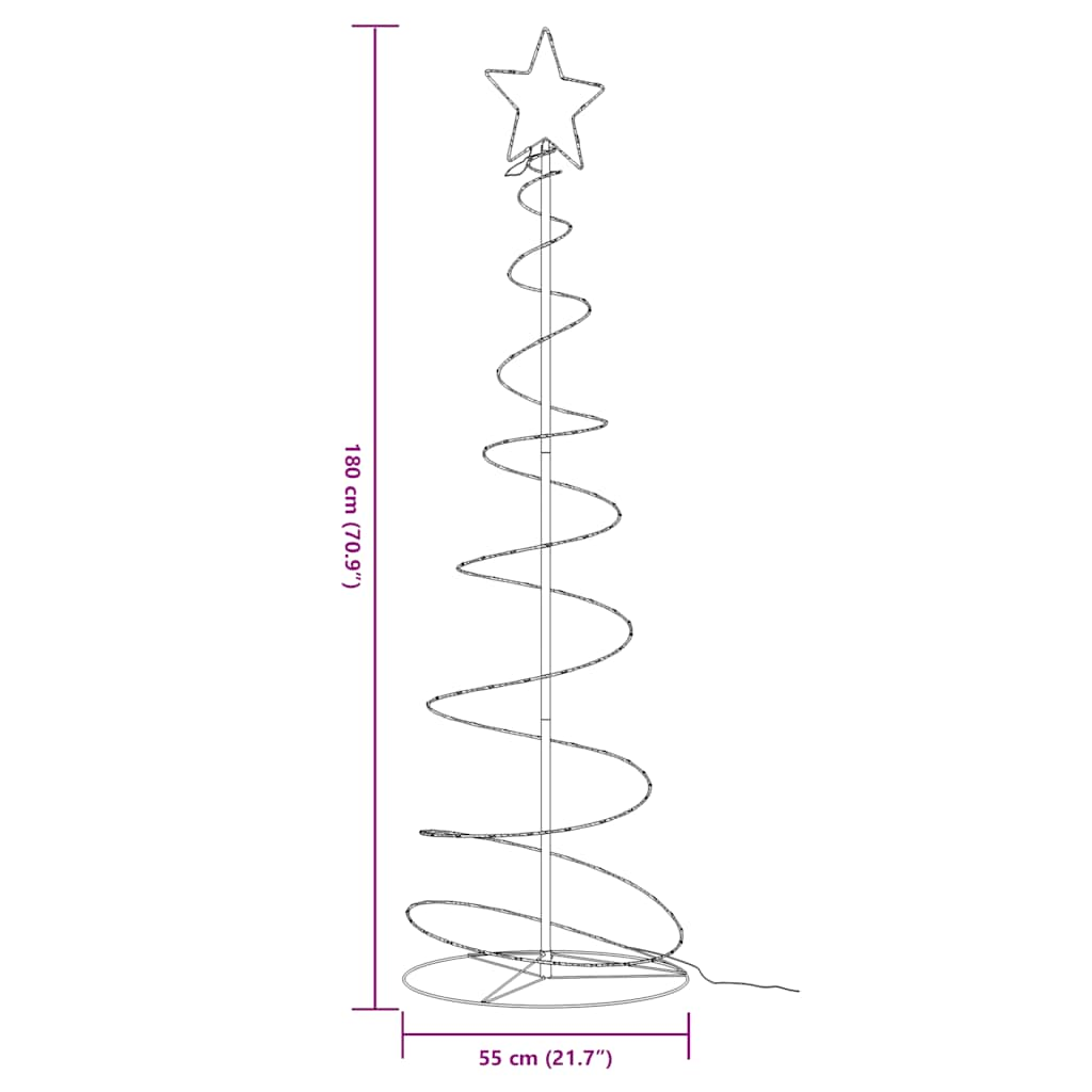 Weihnachtsbaum Kegelform 120 LEDs Warmweiß 180 cm