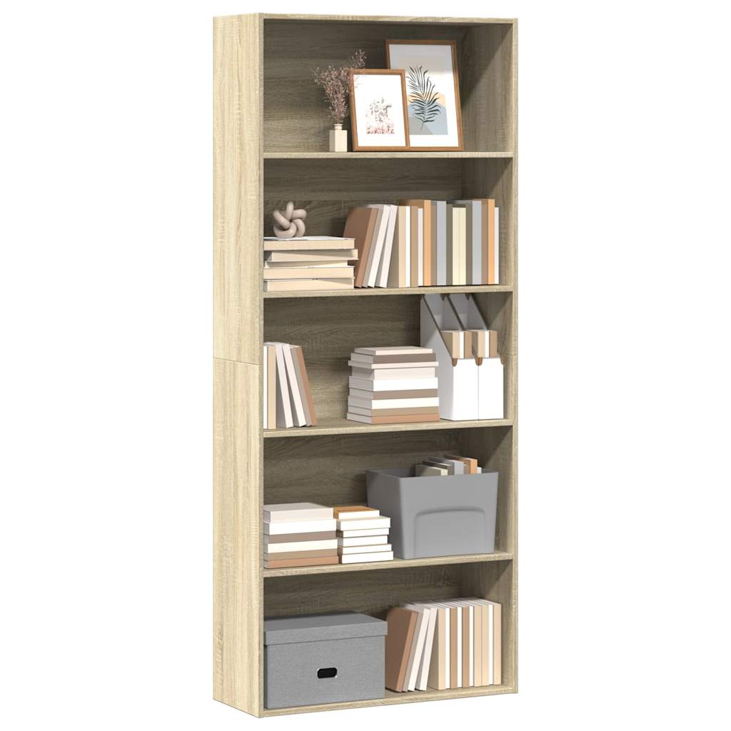 Bücherregal Sonoma-Eiche 80x30x189 cm Holzwerkstoff