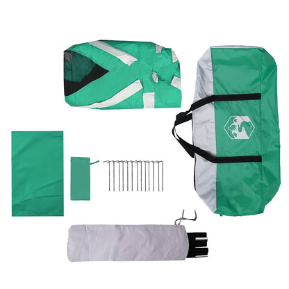 Poolzelt mit abnehmbarem Überzelt Netzwänden Meergrün 670x590cm