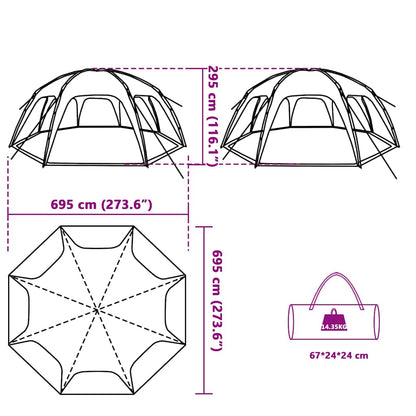 Partyzelt Seegrün Wasserdicht