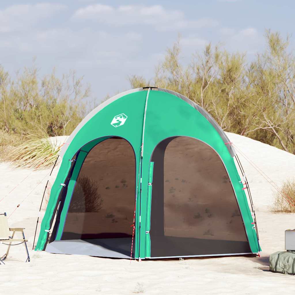 Tenda da piscina, verde mare, 366 x 305 x 231 cm, poliestere e fibra di vetro